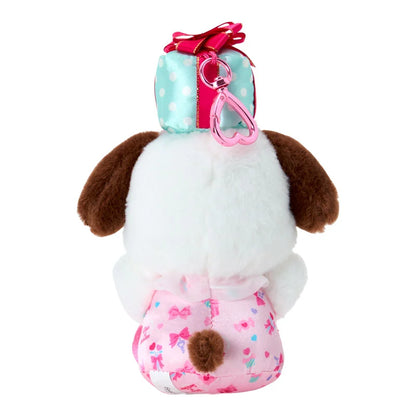 Sanrio Japan -  Sanrio Shops 55th anniversary - Pochacco Plush Keychain (wrapping paper)