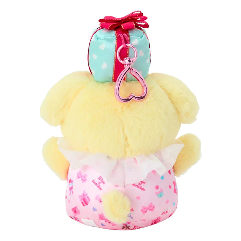 Sanrio Japan -  Sanrio Shops 55th anniversary - Pompompurin Plush Keychain (wrapping paper)