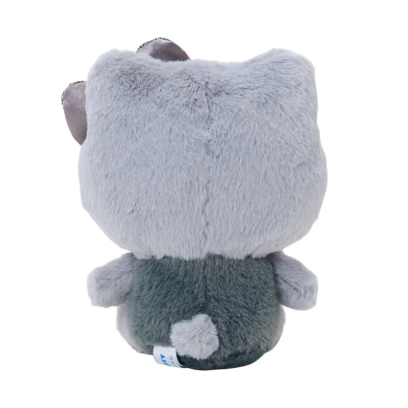 Sanrio Japan - Hello Kitty - Fluffy Glitter Plush Keychain - Grey