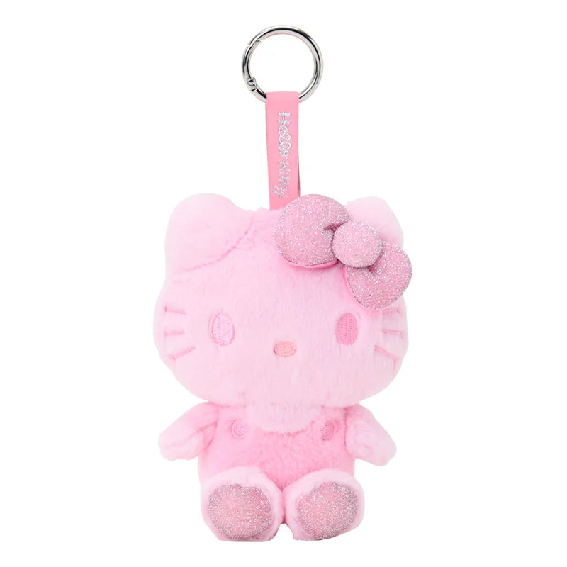 Sanrio Japan - Hello Kitty - Fluffy Glitter Plush Keychain - Pink