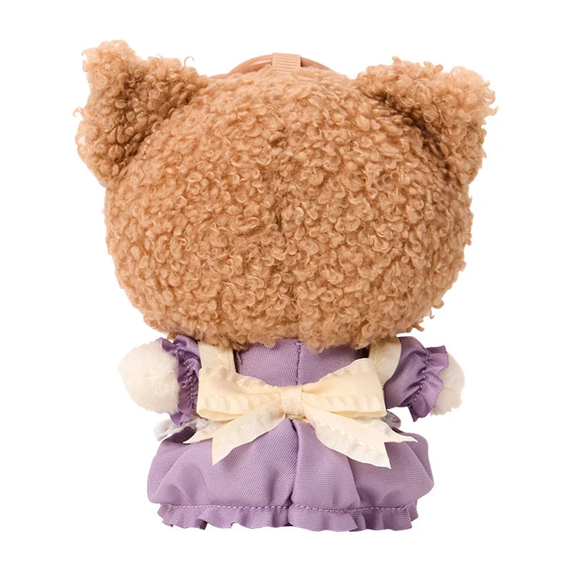 Sanrio Japan - Cookie Fluffy Bear - Kuromi Plush Keychain
