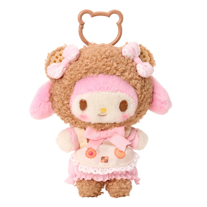 Sanrio Japan - Cookie Fluffy Bear - My Melody Plush Keychain