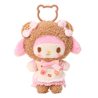 Sanrio Japan - Cookie Fluffy Bear - My Melody Plush Keychain