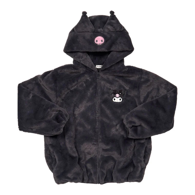 Sanrio Japan - Kuromi - Zip-up Fleece Hoodie